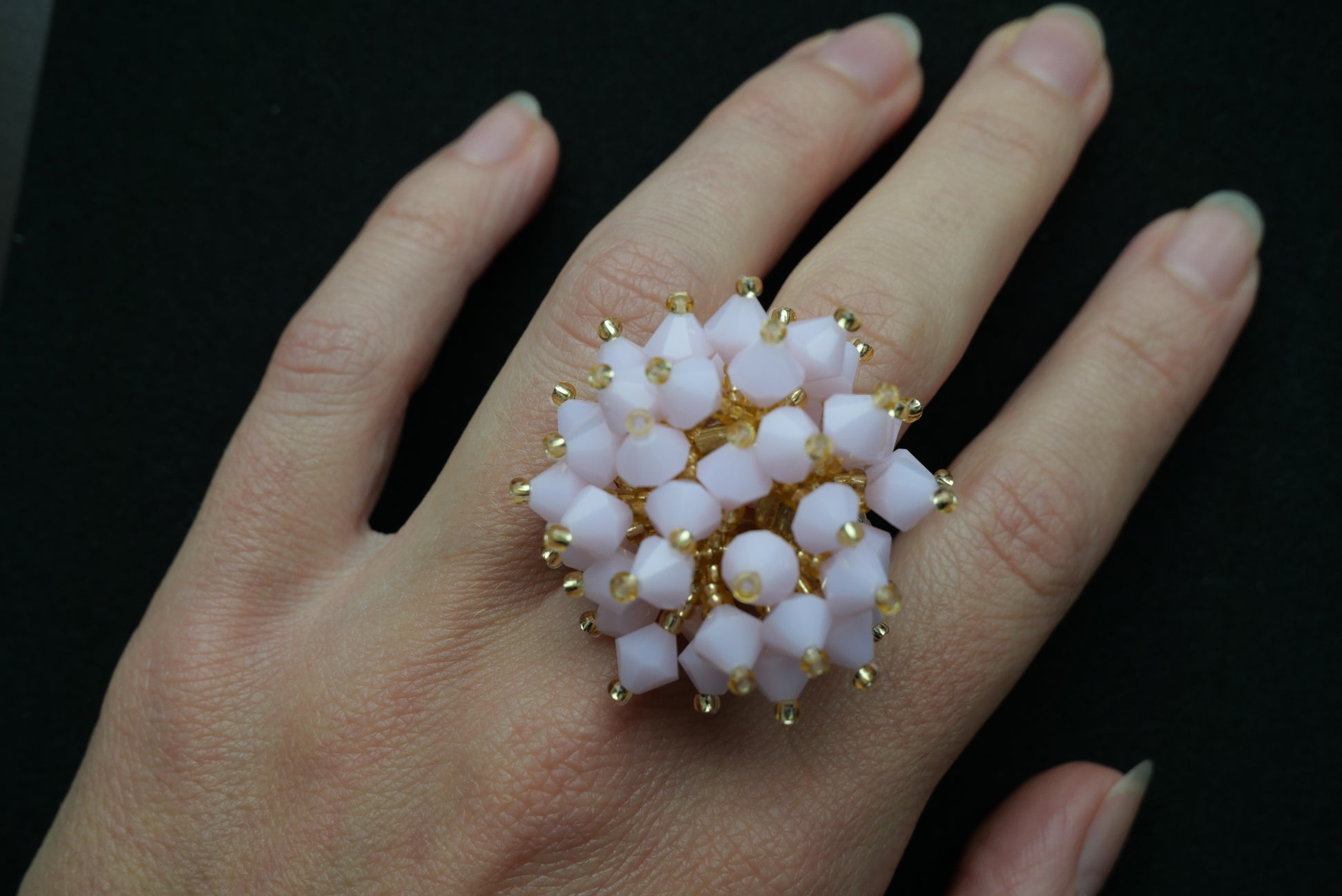 Light Rose Bubbles ring