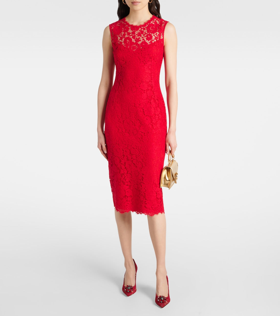 Lace midi dress