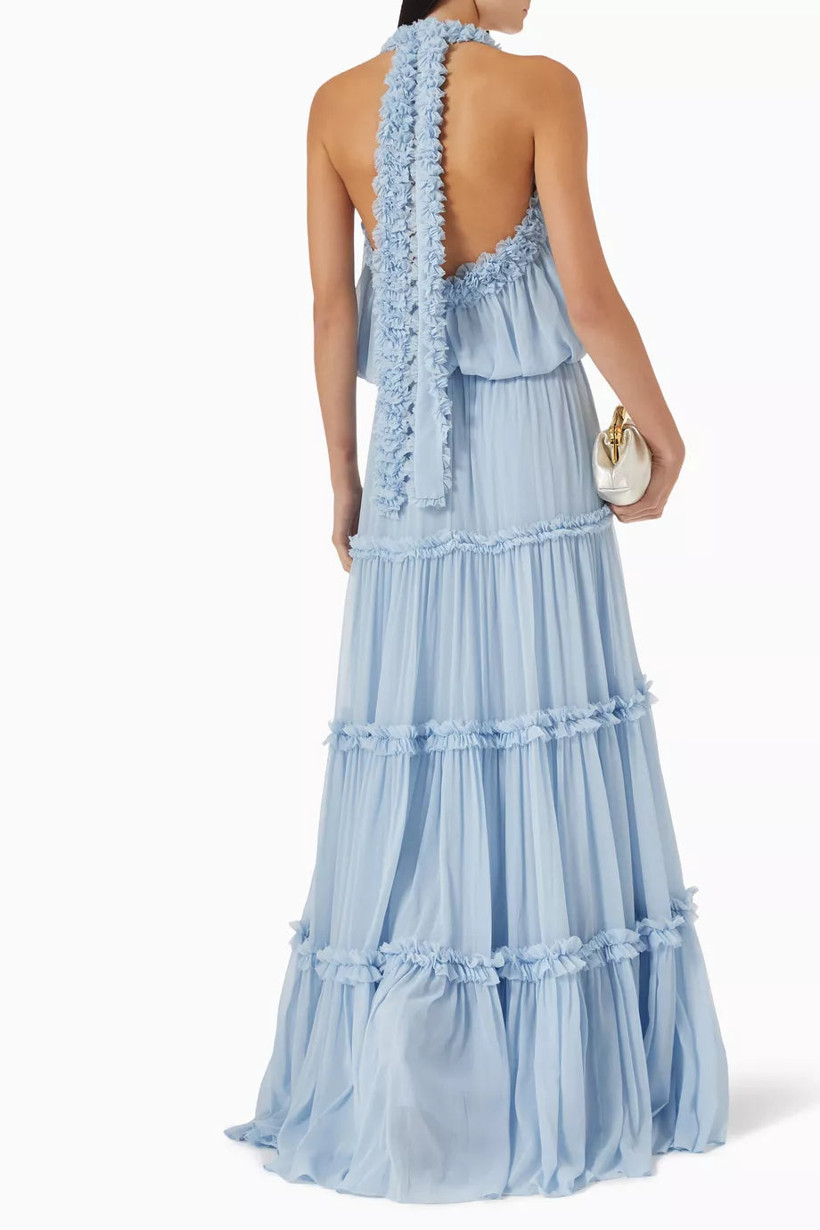 Izbelle Ruffle Gown in Chiffon