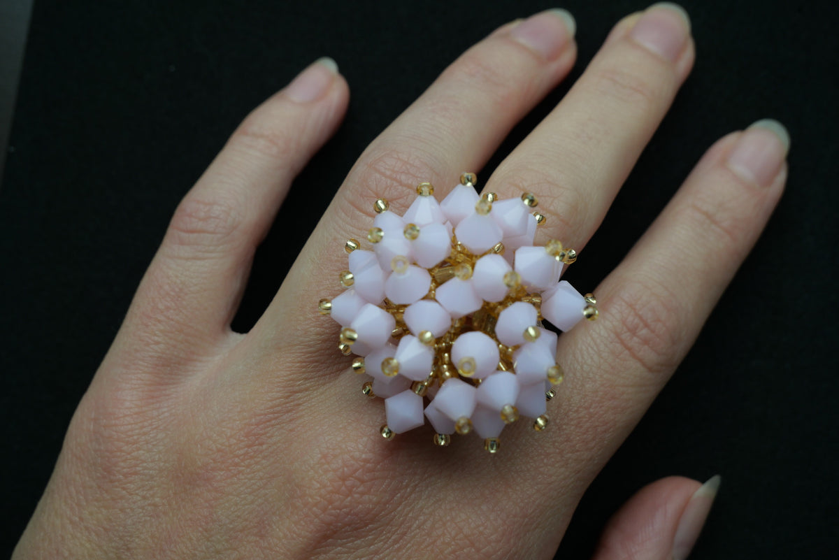 Light Rose Bubbles ring